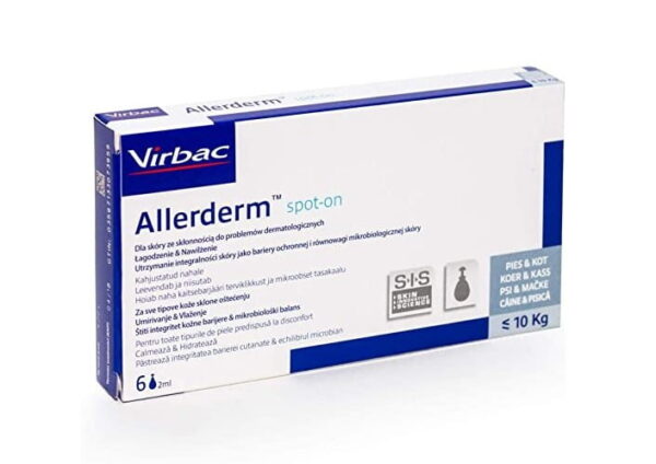 Virbac Allerderm Spot On – do 10 kg, 6x2ml