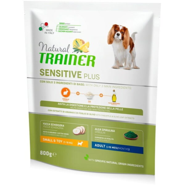 TRAINER NATURAL SENSITIVE PLUS ZA ODRASLE PSE MALIH RASA 800g, zečetina