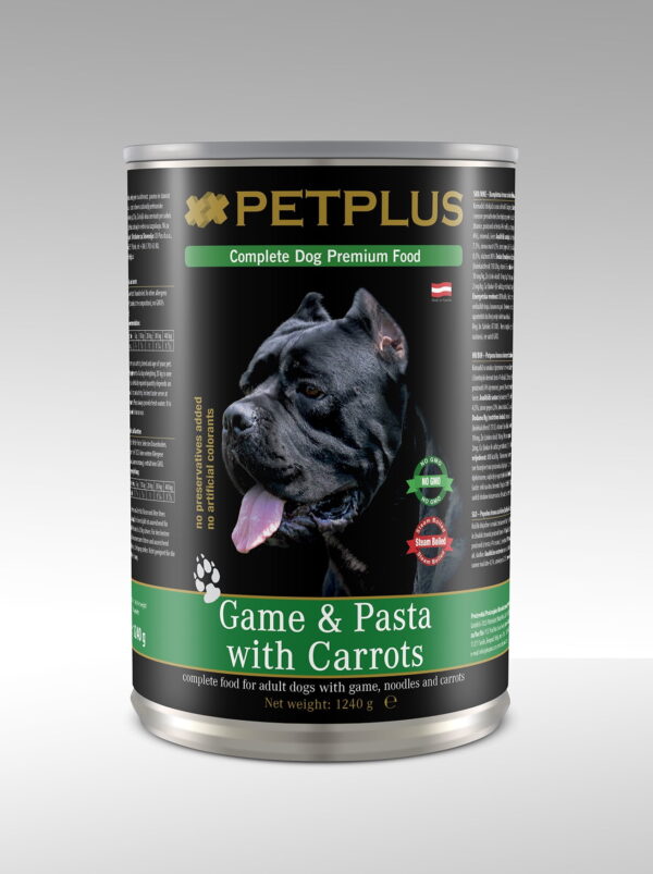 PET PLUS Game&Pasta with Carrots – 1240gr