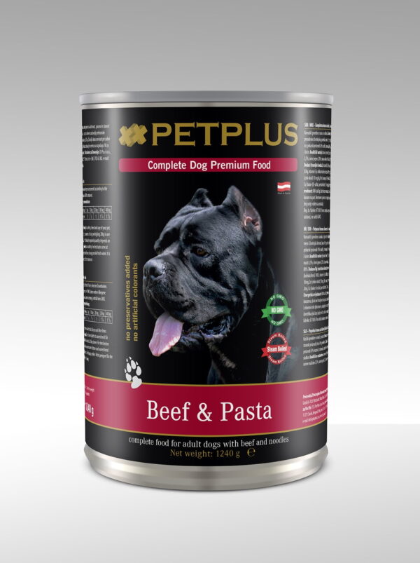 PET PLUS Beef&Pasta – 1240gr