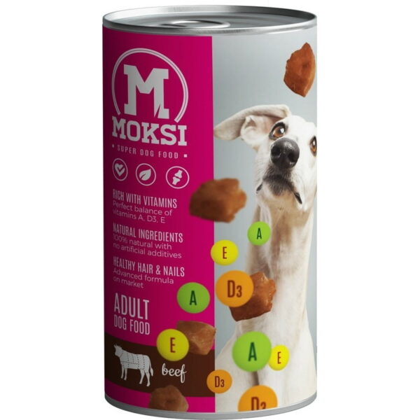 MOKSI KONZERVA ZA PSE – govedina 1240gr