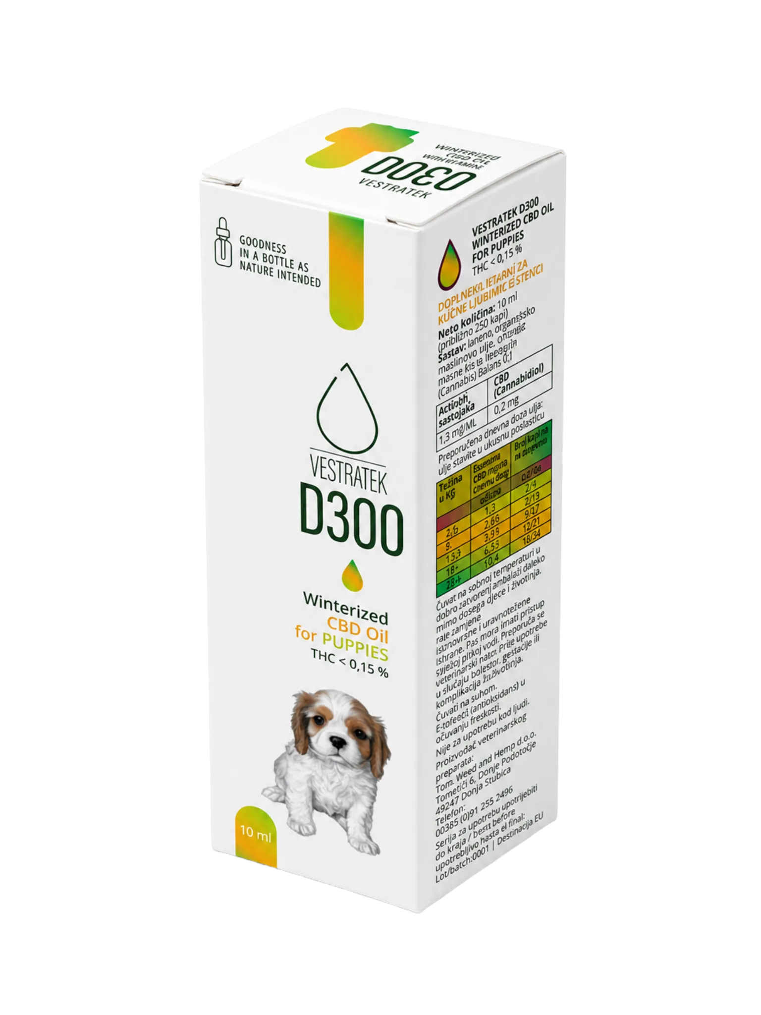 VESTRATEK D300 | CBD kapi za štence VESTRATEK D300 | CBD kapi za štence